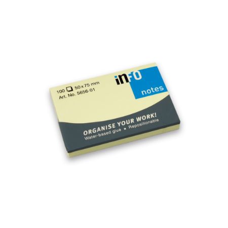 Poza cu NOTES ADEZIV 50*75MM GALBEN PAL 100 FILE INFO NOTES
