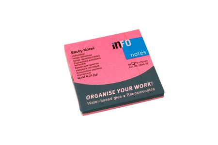 Poza cu NOTES ADEZIV 75*75MM ROZ NEON 80 FILE GLOBAL NOTES