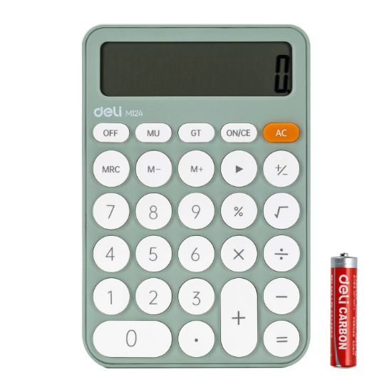 Poza cu CALCULATOR BIROU 12DIG PLASTIC FASHION EM124 VERNIL DELI