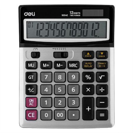Poza cu CALCULATOR BIROU 12DIG METAL 1654C DELI