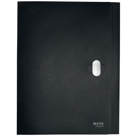 Poza cu MAPA PLASTIC CU BUTON NEAGRA JUMBO RECYCLE LEITZ