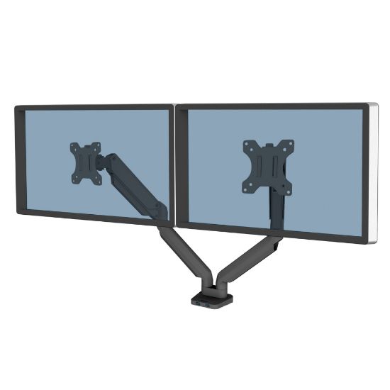 Poza cu SUPORT MONITOR 2 BRATE NEGRU PLATINIUM FELLOWES