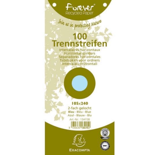 Poza cu SEPARATOARE CARTON 105 x 240 MM ALBASTRE EXACOMPTA