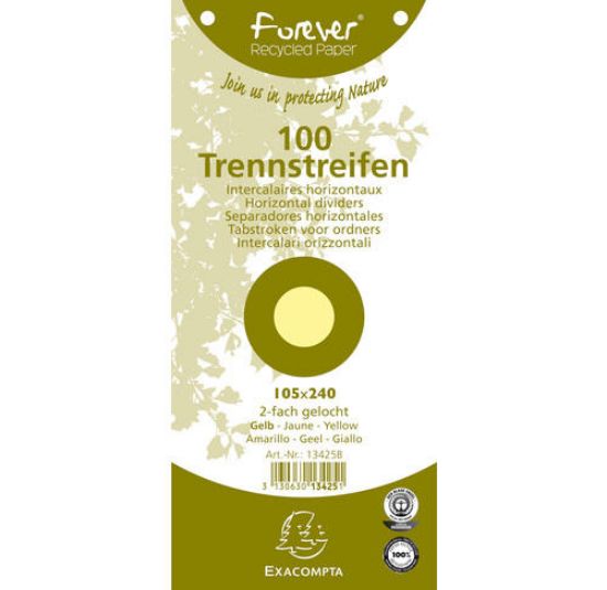Poza cu SEPARATOARE CARTON 105*240 MM GALBENE EXACOMPTA
