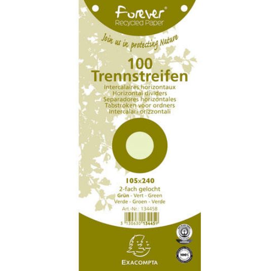 Poza cu SEPARATOARE CARTON 105*240 MM VERZI EXACOMPTA