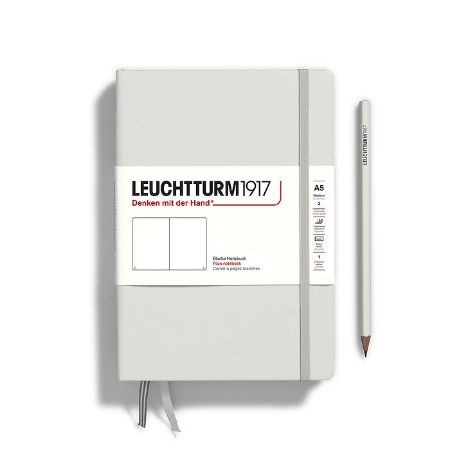 Poza cu CAIET A5 VELIN COPERTA RIGIDA GRI DESCHIS LEUCHTTURM