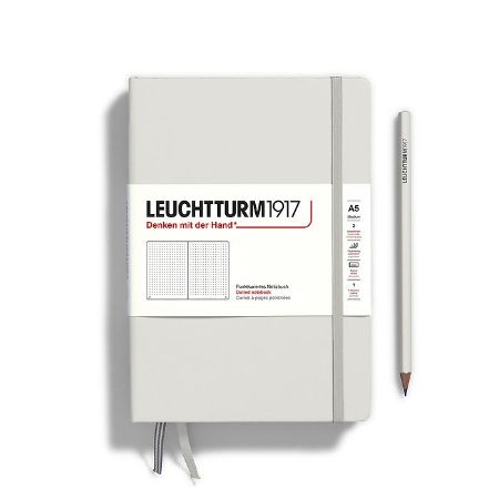 Poza cu CAIET A5 PUNCTAT COPERTA RIGIDA GRI DESCHIS LEUCHTTURM