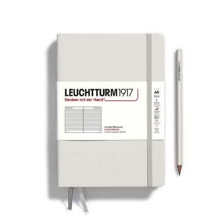 Poza cu CAIET A5 DICTANDO COPERTA RIGIDA GRI DESCHIS LEUCHTTURM