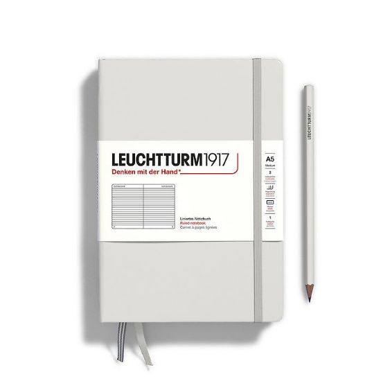 Poza cu CAIET A5 DICTANDO COPERTA RIGIDA GRI DESCHIS LEUCHTTURM
