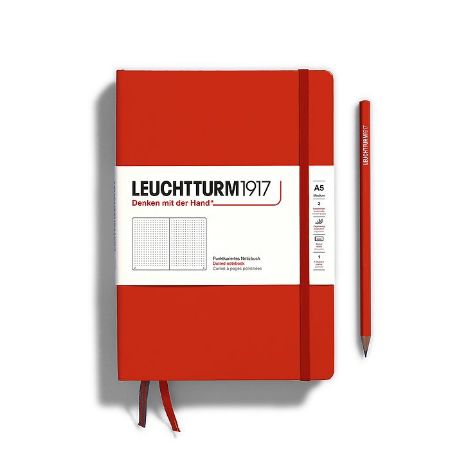 Poza cu CAIET A5 PUNCTAT COPERTA RIGIDA ROSU INCHIS LEUCHTTURM