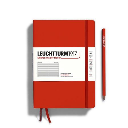 Poza cu CAIET A5 DICTANDO COPERTA RIGIDA ROSU INCHIS LEUCHTTURM