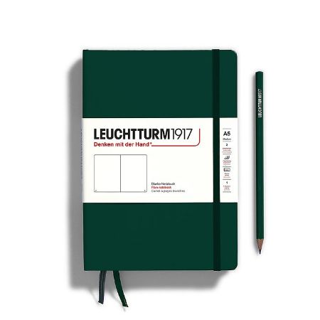 Poza cu CAIET A5 VELIN COPERTA RIGIDA VERDE PADURE LEUCHTTURM
