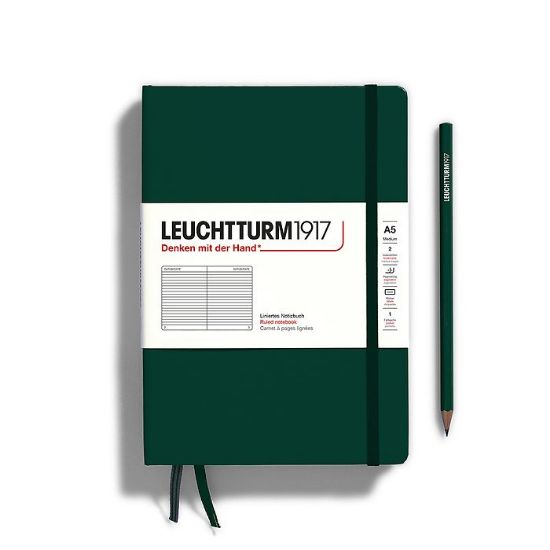 Poza cu CAIET A5 DICTANDO COPERTA RIGIDA VERDE PADURE LEUCHTTURM