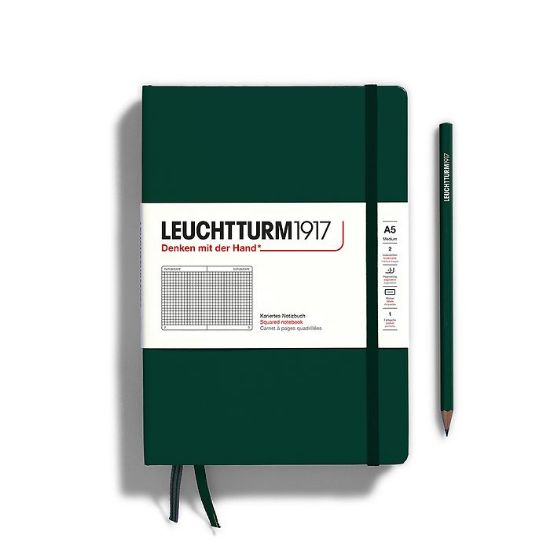 Poza cu CAIET A5 ARITMETICA COPERTA RIGIDA VERDE PADURE LEUCHTTURM