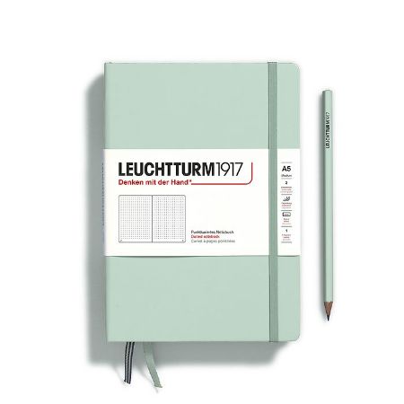 Poza cu CAIET A5 PUNCTAT COPERTA RIGIDA VERDE MENTA LEUCHTTURM