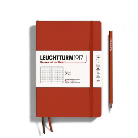 Poza cu CAIET A5 PUNCTAT COPERTA FLEXIBILA ROSU INCHIS LEUCHTTURM
