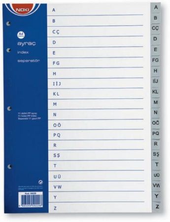 Poza cu SEPARATOARE INDEX PLASTIC A-Z NOKI