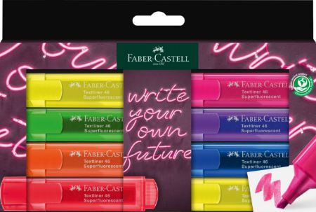 Poza cu TEXTMARKER SET 8 SUPERFLUORESCENT GEN Z CUTIE CARTON FABER-CASTELL