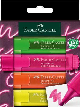Poza cu TEXTMARKER SET 4 SUPERFLUORESCENT GEN Z CUTIE CARTON FABER-CASTELL