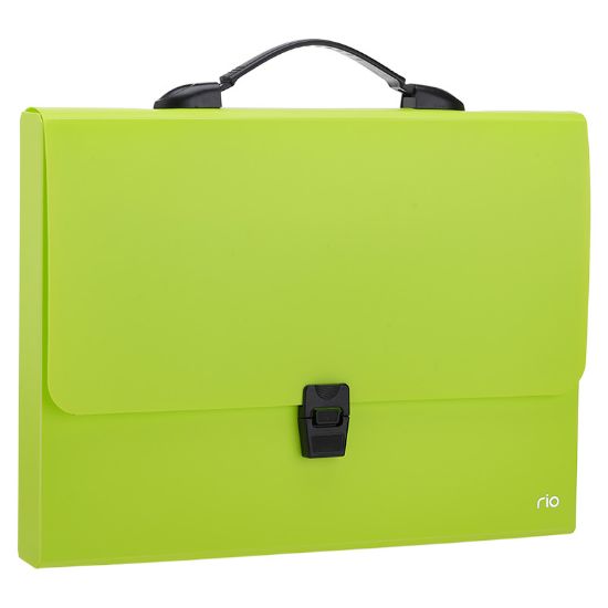 Poza cu SERVIETA PLASTIC CU MANER A4 DIVERSE CULORI NEON DELI