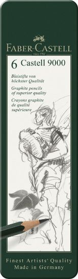 Poza cu SET 6 BUC CREION GRAFIT CASTELL 9000 FABER-CASTELL
