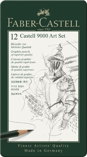 Poza cu SET ARTA 12 BUC CREION GRAFIT CASTELL 9000 FABER-CASTELL