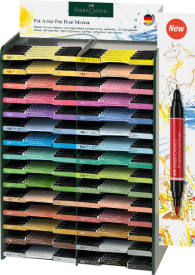 Poza cu DISPLAY 120 BUC PITT ARTIST PEN DUAL MARKER FABER-CASTELL