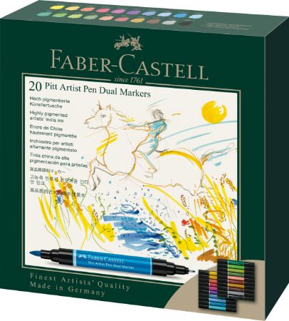 Poza cu PITT ARTIST PEN DUAL MARKER SET 20 BUC FABER-CASTELL