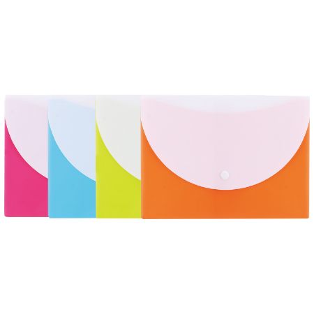 Poza cu MAPA PLASTIC CU BUTON A5 DIV. CULORI NEON DELI