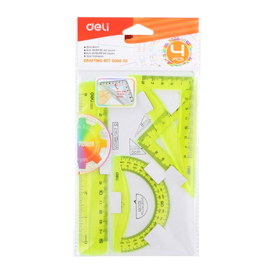 Poza cu SET GEOMETRIE 4 PIESE COLOR EG00602 DELI