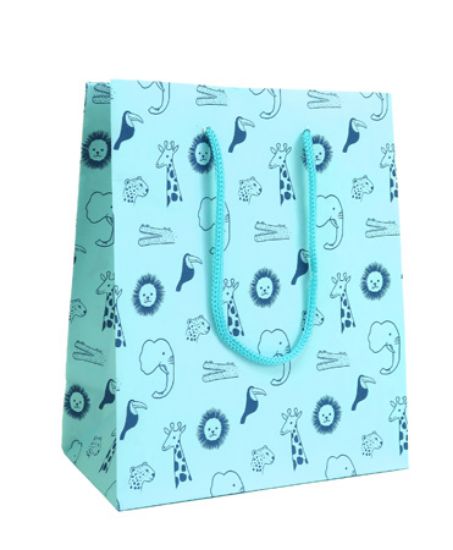 Poza cu PUNGI CADOU PETIT JUNGLE BLUE L 240 x 100 x 335 MM ROTOLUX