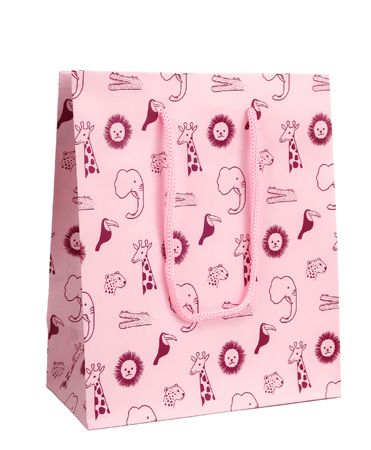 Poza cu PUNGI CADOU PETIT JUNGLE PINK L 240 x 100 x 335 MM ROTOLUX