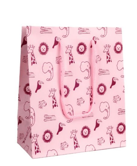 Poza cu PUNGI CADOU PETIT JUNGLE PINK L 240 x 100 x 335 MM ROTOLUX