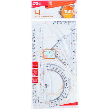Poza cu SET GEOMETRIE 4 PIESE TRANSP. EG00412  DELI
