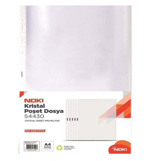 Poza cu FOLIE PROTECTIE A4 CRISTAL 60 MIC 100/SET NOKI