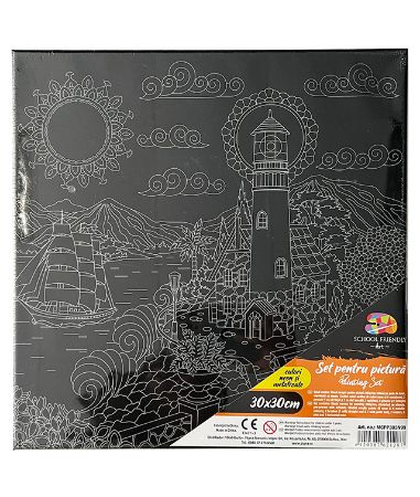 Poza cu PANZA PREDESENATA PE SASIU NEAGRA 30*30CM FAR SF ART PIGNA
