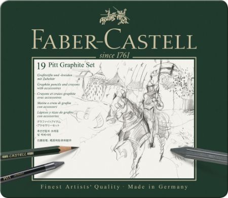 Poza cu SET PITT MONOCHROME GRAFIT 19 BUC FABER-CASTELL