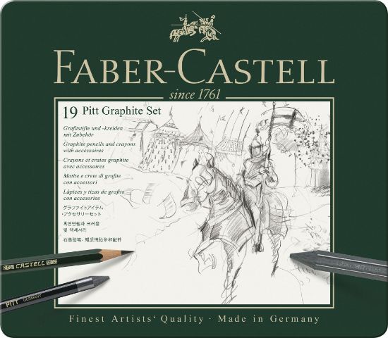 Poza cu SET PITT MONOCHROME GRAFIT 19 BUC FABER-CASTELL