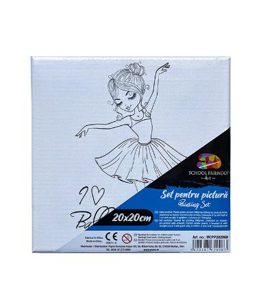 Poza cu PANZA PREDESENATA PE SASIU 20*20CM BALET SF ART PIGNA