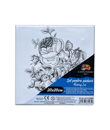 Poza cu PANZA PREDESENATA PE SASIU 20*20CM FLOARE SF ART PIGNA