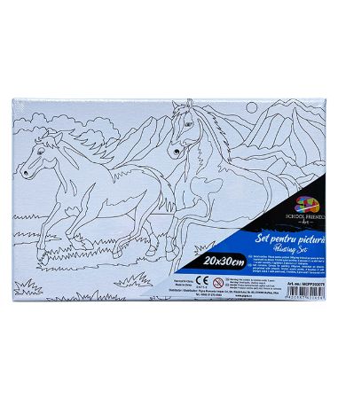 Poza cu PANZA PREDESENATA PE SASIU 20*30CM CAI SF ART PIGNA