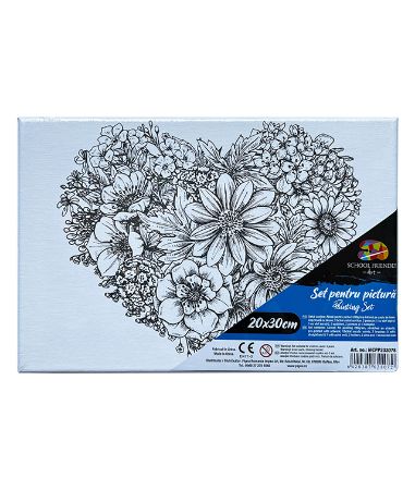 Poza cu PANZA PREDESENATA PE SASIU 20*30CM FLORI SF ART PIGNA