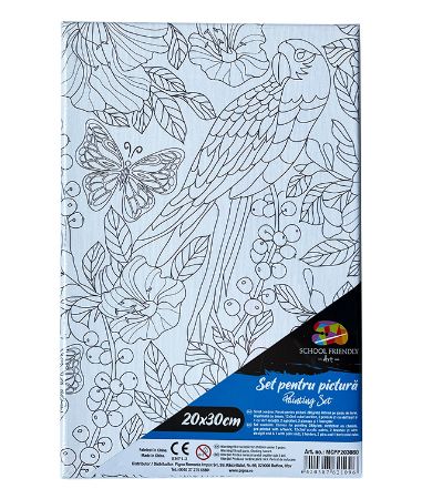 Poza cu PANZA PREDESENATA PE SASIU 20*30CM PAPAGAL SF ART PIGNA
