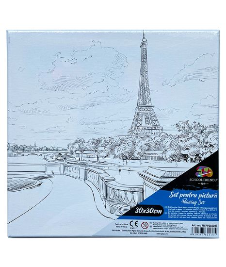 Poza cu PANZA PREDESENATA PE SASIU 30*30CM PARIS SF ART PIGNA