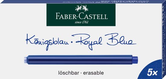Poza cu CARTUSE CERNEALA MARI ALBASTRE 5 BUC/CUTIE FABER-CASTELL