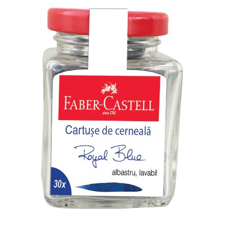 Poza cu CARTUSE CERNEALA MICI ALBASTRE 30 BUC/BORCAN FABER-CASTELL