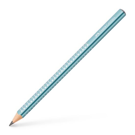 Poza cu CREION GRAFIT B SPARKLE JUMBO BLEU OCEAN 2023 FABER-CASTELL