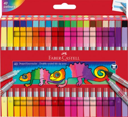 Poza cu CARIOCA 40 CULORI 2 CAPETE FABER-CASTELL