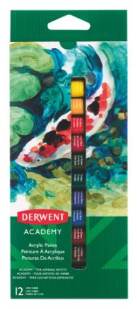 Poza cu CULORI ACRILICE 12 ML 12 CULORI DERWENT ACADEMY