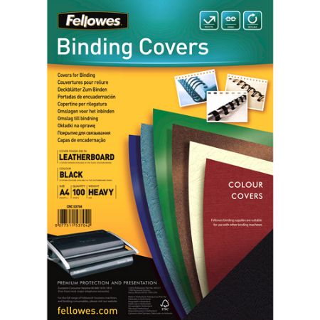 Poza cu COPERTI CARTON A4 NEGRE 100/TOP FELLOWES